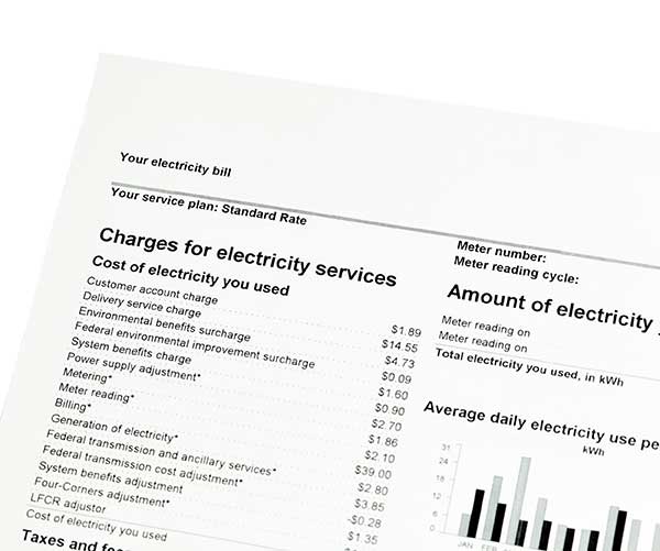 Indexed-Rate Energy Plans | Image of Electricity Bill