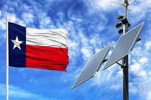 Power To Choose Texas Flag Illustration