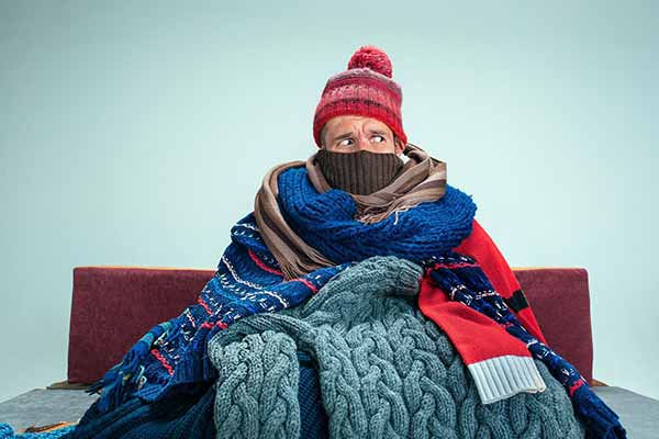Winter Power Outage | Man Wrapped up in Scarves