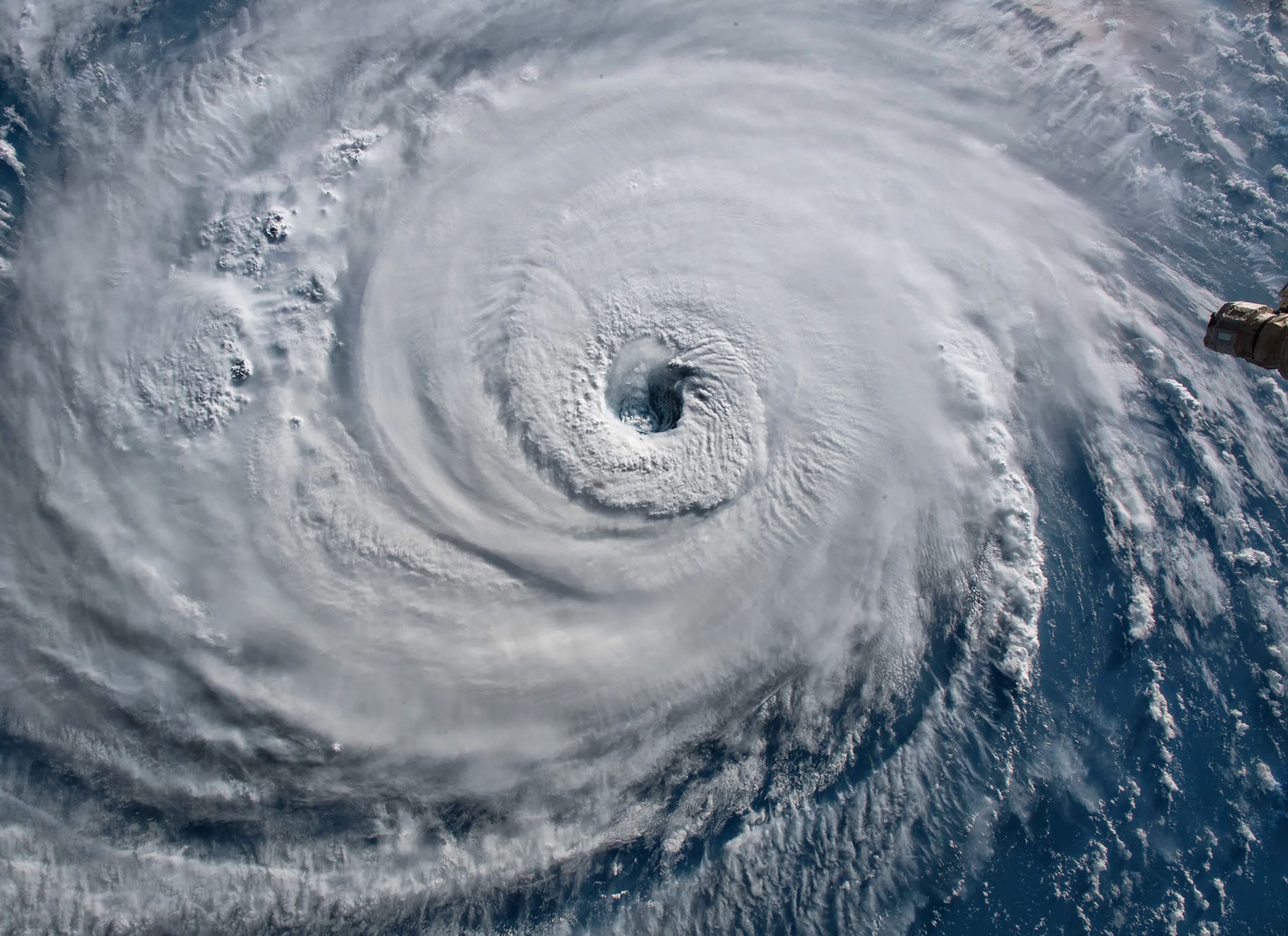 Eye of Hurricane and a Tropical Cyclone