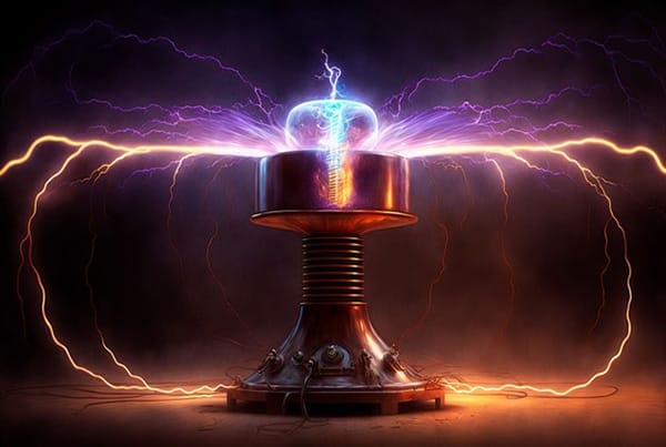 Nikola Tesla Electric Current Cycles lllustration