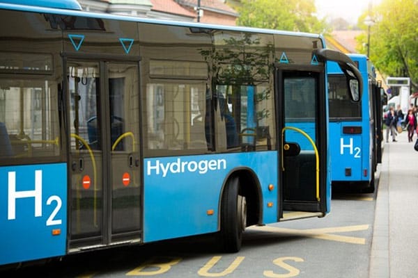 Hydrogen on Bus Outside